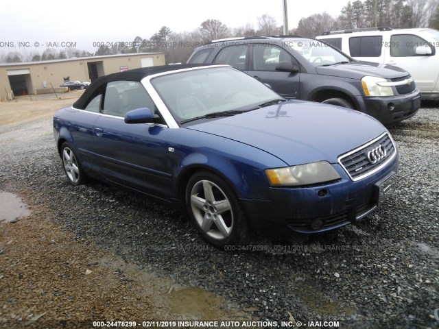 WAUAC48HX3K025541 - 2003 AUDI A4 1.8 CABRIOLET BLUE photo 1