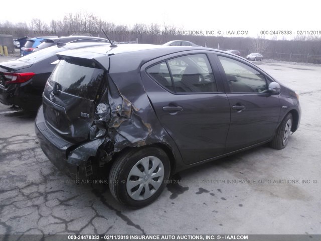 JTDKDTB34D1528520 - 2013 TOYOTA PRIUS C GRAY photo 4