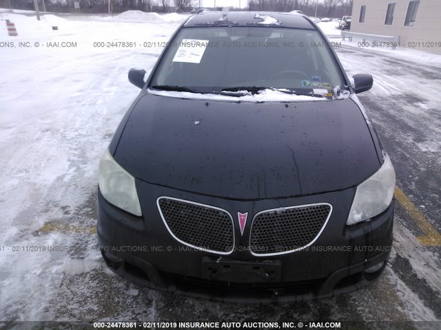 5Y2SM65876Z458752 - 2006 PONTIAC VIBE BLACK photo 6