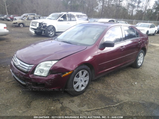 3FAFP06Z86R250824 - 2006 FORD FUSION S MAROON photo 2