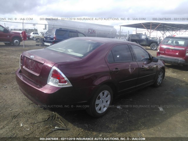 3FAFP06Z86R250824 - 2006 FORD FUSION S MAROON photo 4