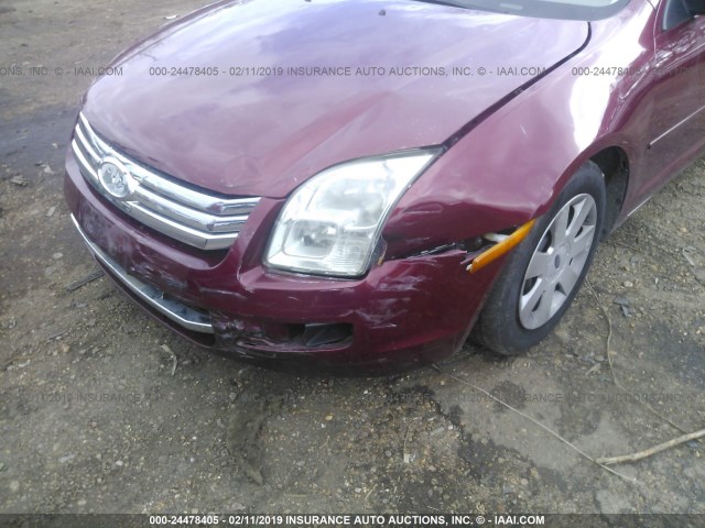 3FAFP06Z86R250824 - 2006 FORD FUSION S MAROON photo 6