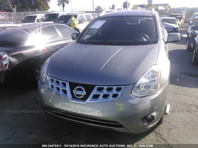 JN8AS5MV6DW600868 - 2013 NISSAN ROGUE S/SV GRAY photo 6