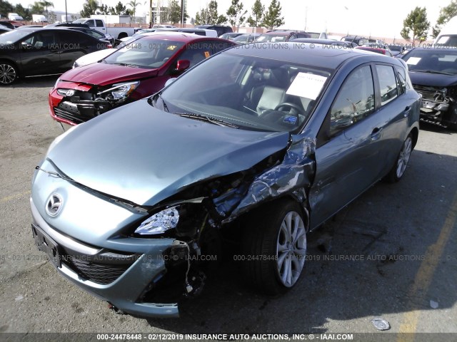 JM1BL1H65A1314026 - 2010 MAZDA 3 S BLUE photo 2