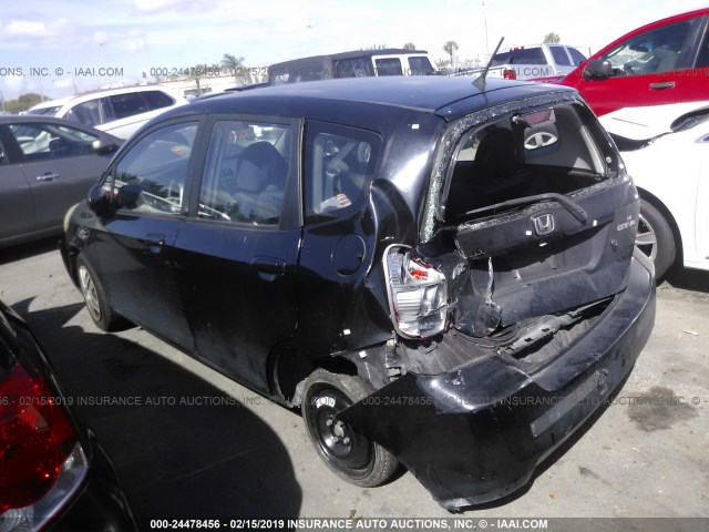 JHMGD37487S002847 - 2007 HONDA FIT BLACK photo 3