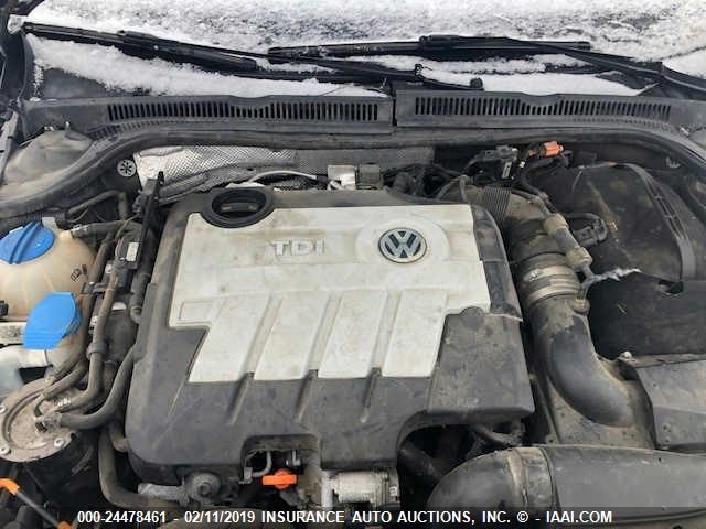 3VWLL7AJ6BM126865 - 2011 VOLKSWAGEN JETTA TDI BLACK photo 10