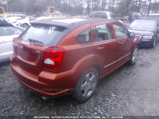 1B3HB78K77D235690 - 2007 DODGE CALIBER R/T ORANGE photo 4