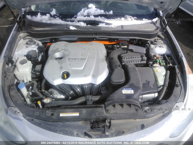 KMHEC4A41BA018361 - 2011 HYUNDAI SONATA HYBRID SILVER photo 10