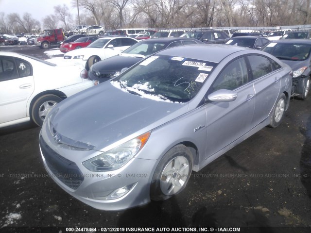 KMHEC4A41BA018361 - 2011 HYUNDAI SONATA HYBRID SILVER photo 2