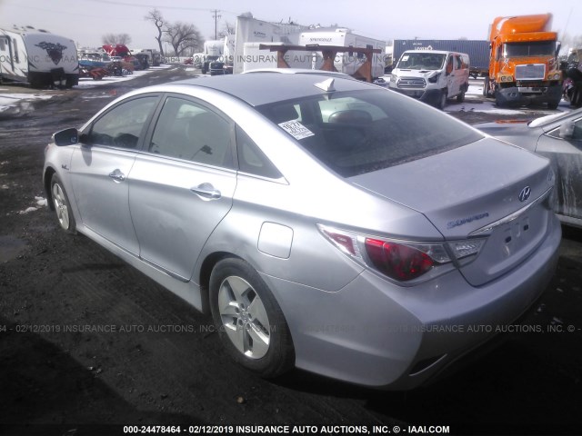 KMHEC4A41BA018361 - 2011 HYUNDAI SONATA HYBRID SILVER photo 3