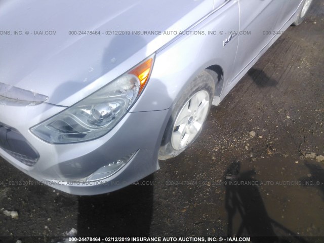 KMHEC4A41BA018361 - 2011 HYUNDAI SONATA HYBRID SILVER photo 6