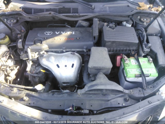 4T1BE46K38U209016 - 2008 TOYOTA CAMRY CE/LE/XLE/SE BLACK photo 10