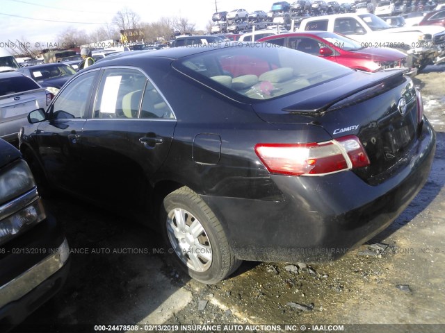 4T1BE46K38U209016 - 2008 TOYOTA CAMRY CE/LE/XLE/SE BLACK photo 3