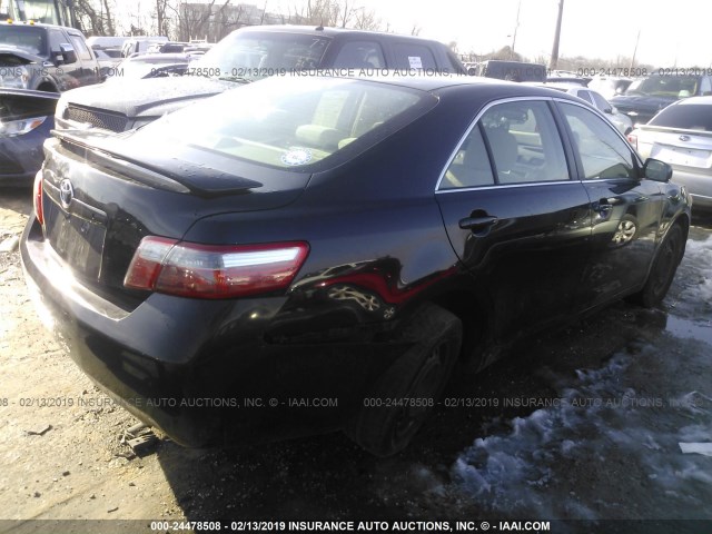 4T1BE46K38U209016 - 2008 TOYOTA CAMRY CE/LE/XLE/SE BLACK photo 4