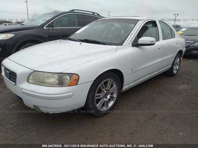 YV1RH592772642323 - 2007 VOLVO S60 2.5T WHITE photo 2