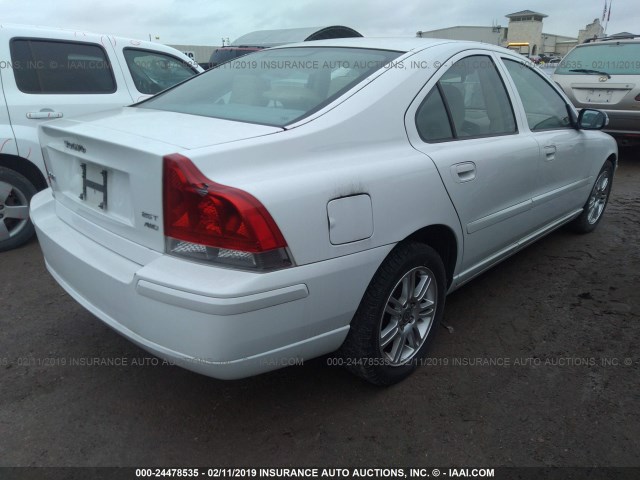 YV1RH592772642323 - 2007 VOLVO S60 2.5T WHITE photo 4