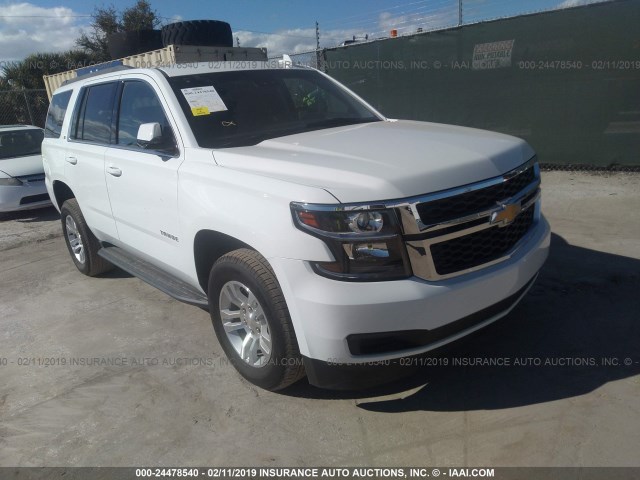 1GNSCBKC0JR106343 - 2018 CHEVROLET TAHOE C1500 LT WHITE photo 1