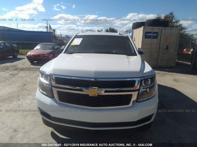 1GNSCBKC0JR106343 - 2018 CHEVROLET TAHOE C1500 LT WHITE photo 6