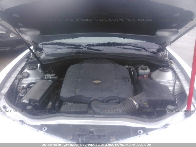 2G1FB1EV7A9217625 - 2010 CHEVROLET CAMARO LT SILVER photo 10