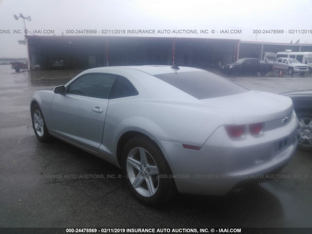 2G1FB1EV7A9217625 - 2010 CHEVROLET CAMARO LT SILVER photo 3