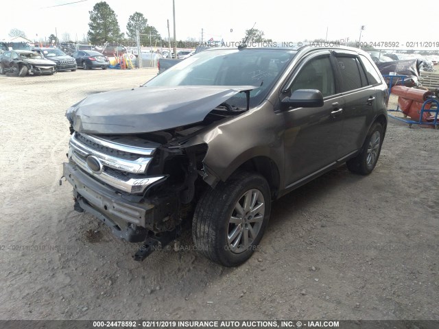 2FMDK3JC2DBC32881 - 2013 FORD EDGE SEL GRAY photo 2