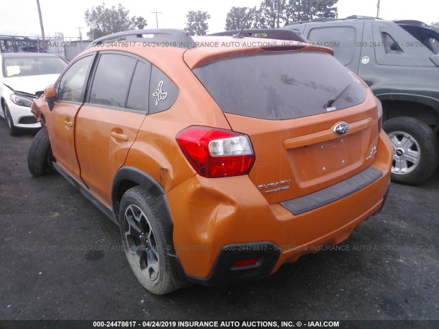 JF2GPAGC3E8270169 - 2014 SUBARU XV CROSSTREK 2.0 LIMITED ORANGE photo 3