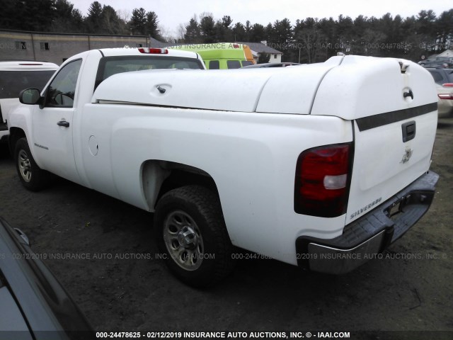 1GCEC14X49Z240123 - 2009 CHEVROLET SILVERADO C1500 WHITE photo 3