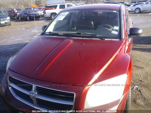 1B3HB48B77D160066 - 2007 DODGE CALIBER SXT RED photo 6