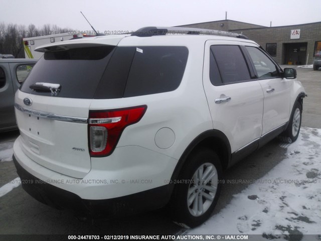 1FMHK8D88CGA39664 - 2012 FORD EXPLORER XLT WHITE photo 4