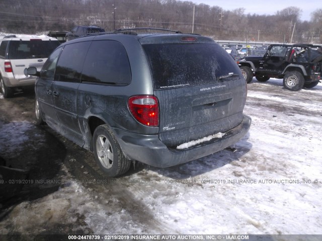 2D4GP44LX7R313467 - 2007 DODGE GRAND CARAVAN SXT GREEN photo 3