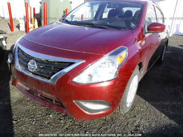 3N1CN7AP0HK414017 - 2017 NISSAN VERSA S/S PLUS/SV/SL MAROON photo 2