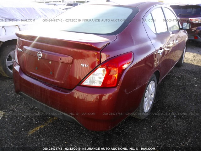 3N1CN7AP0HK414017 - 2017 NISSAN VERSA S/S PLUS/SV/SL MAROON photo 4