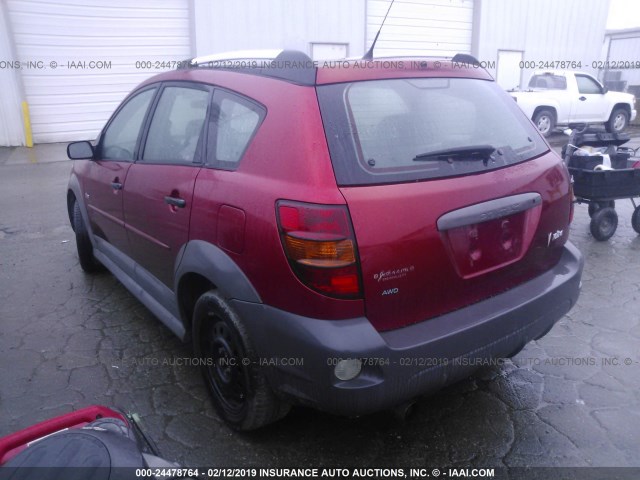 5Y2SM63825Z481566 - 2005 PONTIAC VIBE RED photo 3