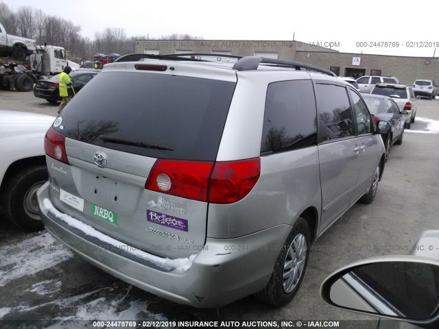 5TDZK23C37S022830 - 2007 TOYOTA SIENNA CE/LE GRAY photo 4