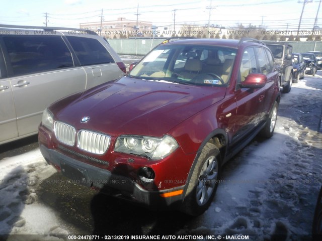 WBXPC9C4XAWE79332 - 2010 BMW X3 XDRIVE30I Qırmızı foto 2