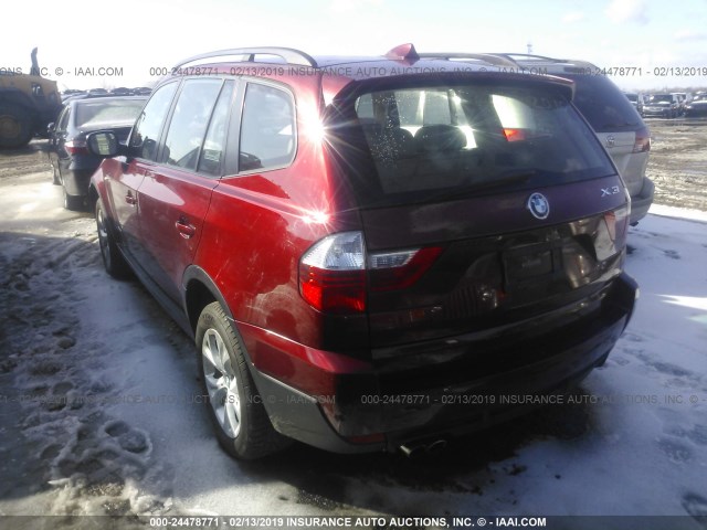 WBXPC9C4XAWE79332 - 2010 BMW X3 XDRIVE30I Qırmızı foto 3