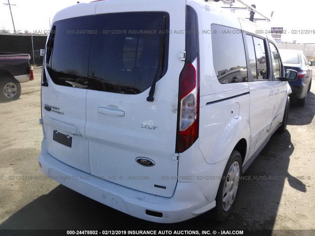 NM0GS9F76F1174740 - 2015 FORD TRANSIT CONNECT XLT WHITE photo 4