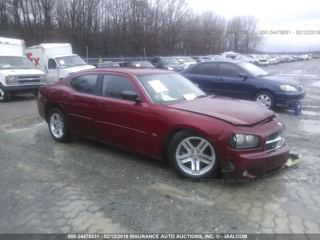 2B3KA43G06H373695 - 2006 DODGE CHARGER SE/SXT MAROON photo 1