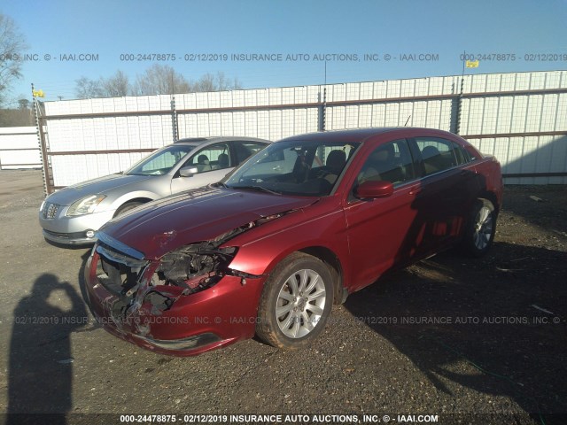 1C3CCBBBXCN140132 - 2012 CHRYSLER 200 TOURING RED photo 2