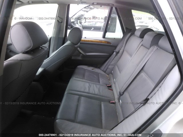 5UXFA535X2LP56432 - 2002 BMW X5 3.0I SILVER photo 8