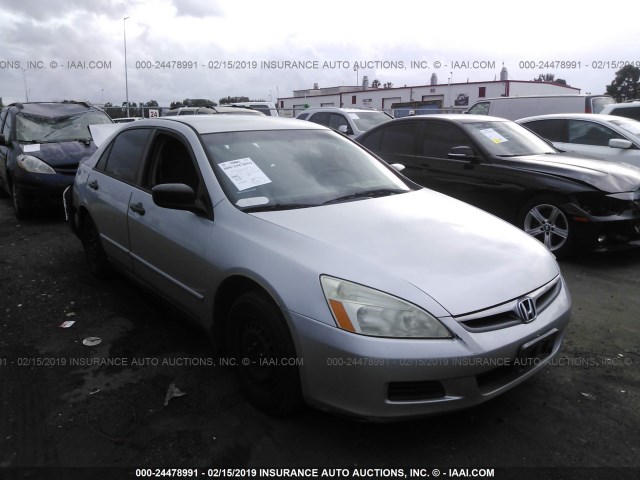 1HGCM55107A122590 - 2007 HONDA ACCORD VALUE SILVER photo 1