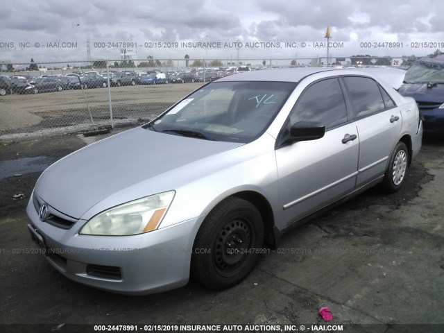 1HGCM55107A122590 - 2007 HONDA ACCORD VALUE SILVER photo 2