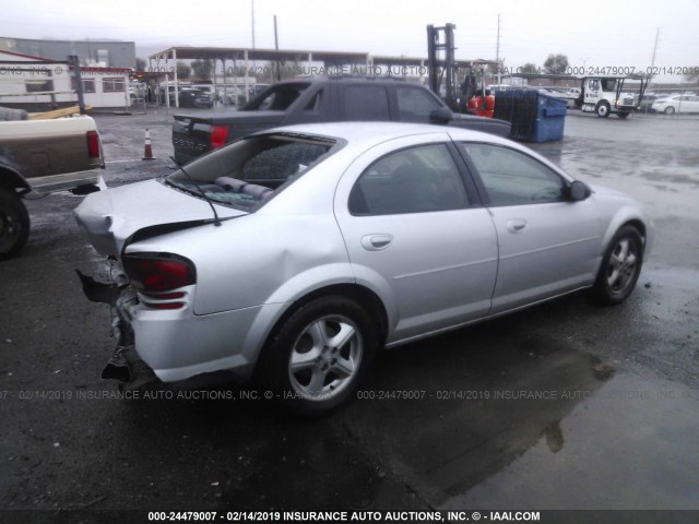 1B3EL46X65N667966 - 2005 DODGE STRATUS SXT SILVER photo 4