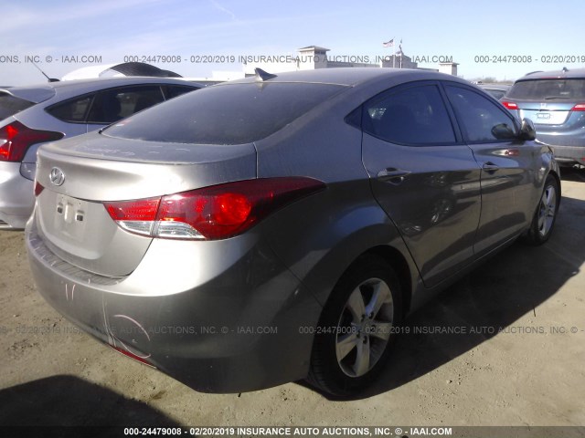 5NPDH4AE7CH095286 - 2012 HYUNDAI ELANTRA GLS/LIMITED GOLD photo 4