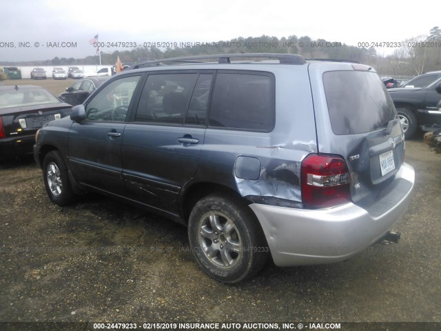 JTEDP21A260108351 - 2006 TOYOTA HIGHLANDER LIMITED BLUE photo 3