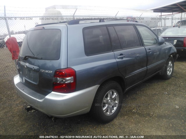 JTEDP21A260108351 - 2006 TOYOTA HIGHLANDER LIMITED BLUE photo 4