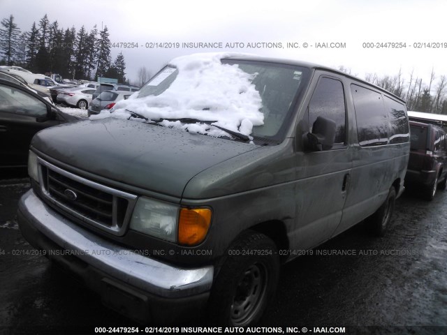 1FMRE11L75HB26433 - 2005 FORD ECONOLINE E150 WAGON GREEN photo 2