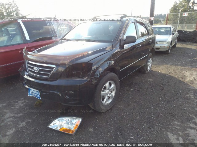 KNDJD735485765767 - 2008 KIA SORENTO EX/LX BLACK photo 2