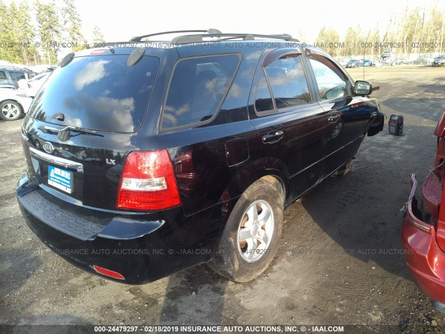 KNDJD735485765767 - 2008 KIA SORENTO EX/LX BLACK photo 4