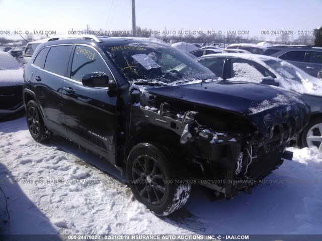 1C4PJLCB2EW154353 - 2014 JEEP CHEROKEE LATITUDE BLUE photo 1